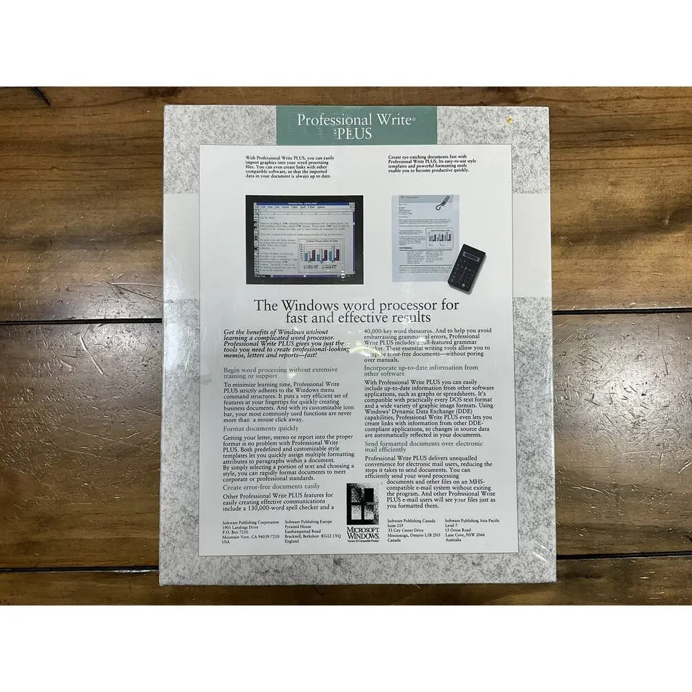 Microsoft Windows Professional Write Plus Disk Word Processor 1991 NEW OLD STOCK